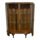 English walnut display cabinet, 1950s