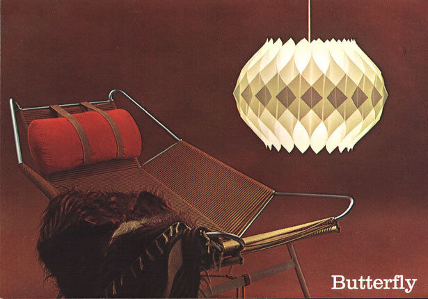 Acrylic pendant light "Butterfly" by Lars Shiøler for Hoyrup lighting. Denmark 1960s