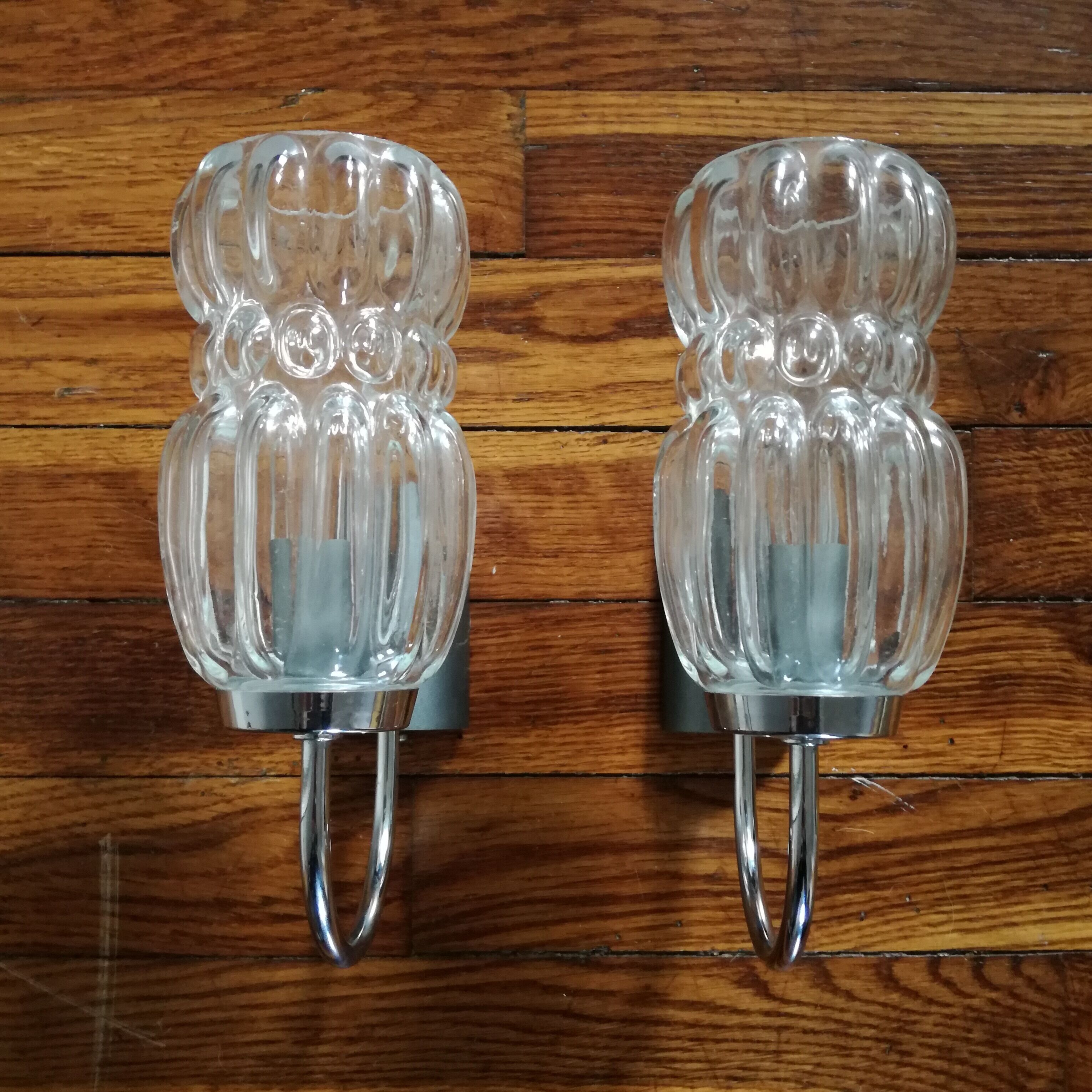Rigodon glass sconces 1970
