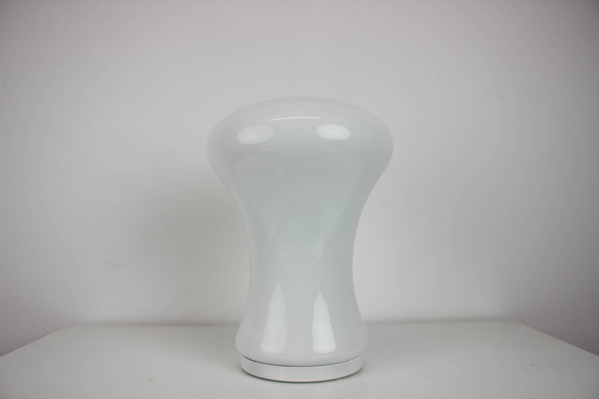 All Glass Table Lamp by Valasske Mezirici, 1960s, Czechoslovakia