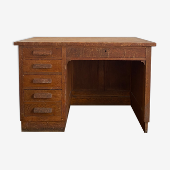 Vintage desk old administration in gilded oak