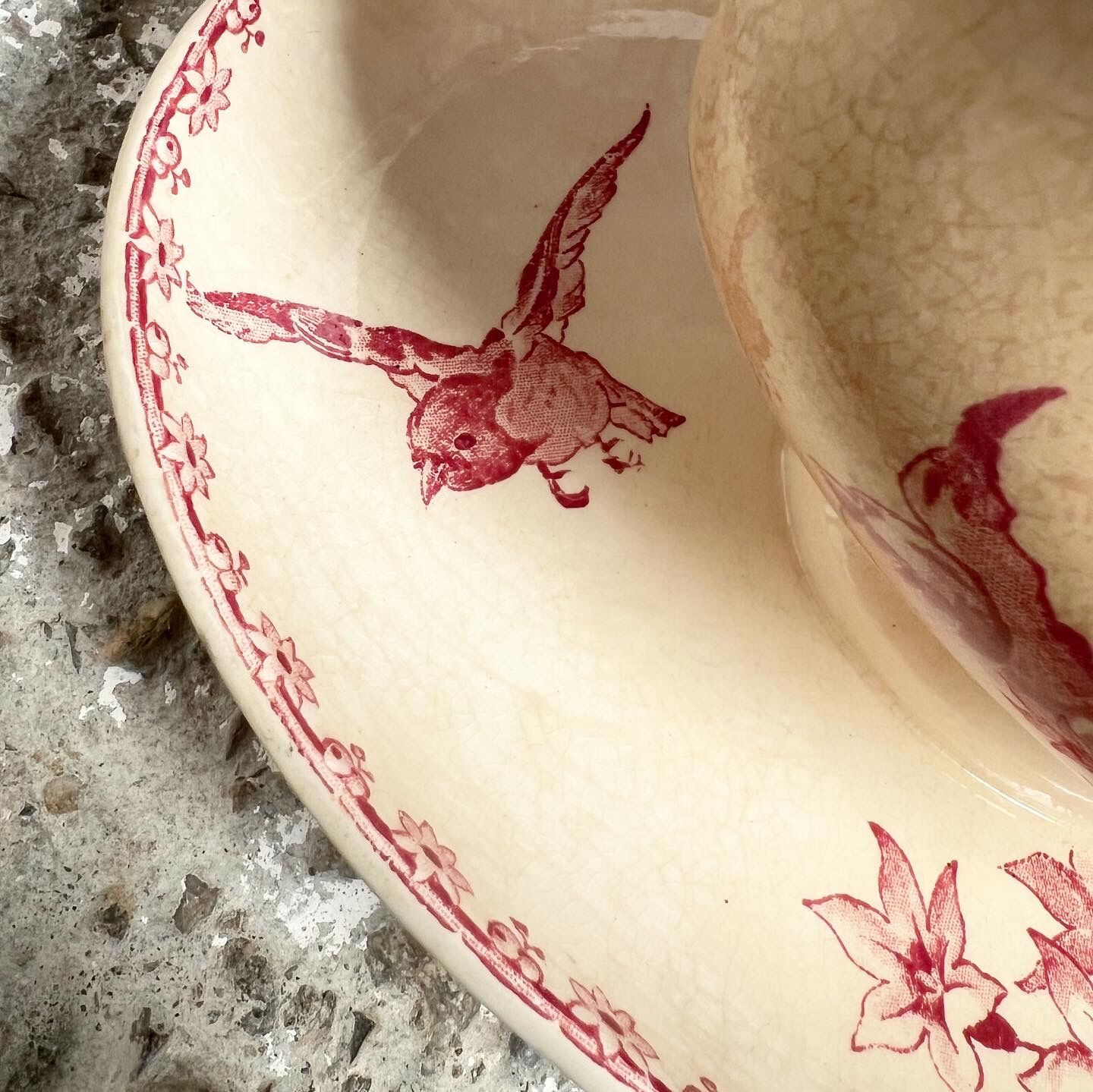 Saucière birds model Favori Sarreguemines & Digoin