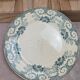 Set of 3 antique flat plates made of ironstone from the Debray Establishments, Clichy service.