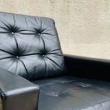 Vintage armchair in upholstered leather germany 70s