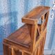 Glass side table in Burmese teak