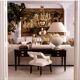 Pair of table lamps with antique look and brushed brass finish.