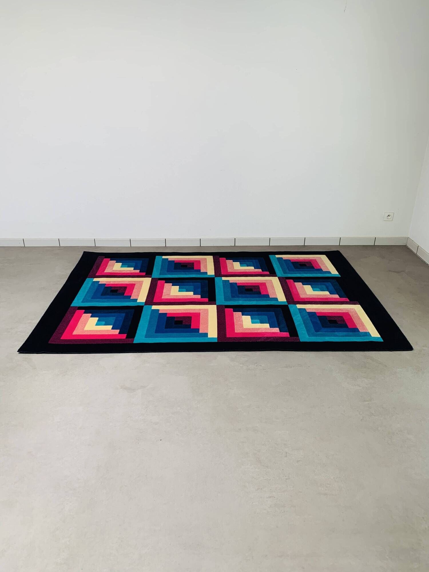 Geometric rug Missoni T&J Vestor model Posada, 1980s