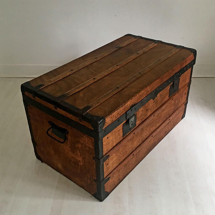 Vintage wooden trunk