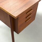 Danish teak desk with drawers, 1960s