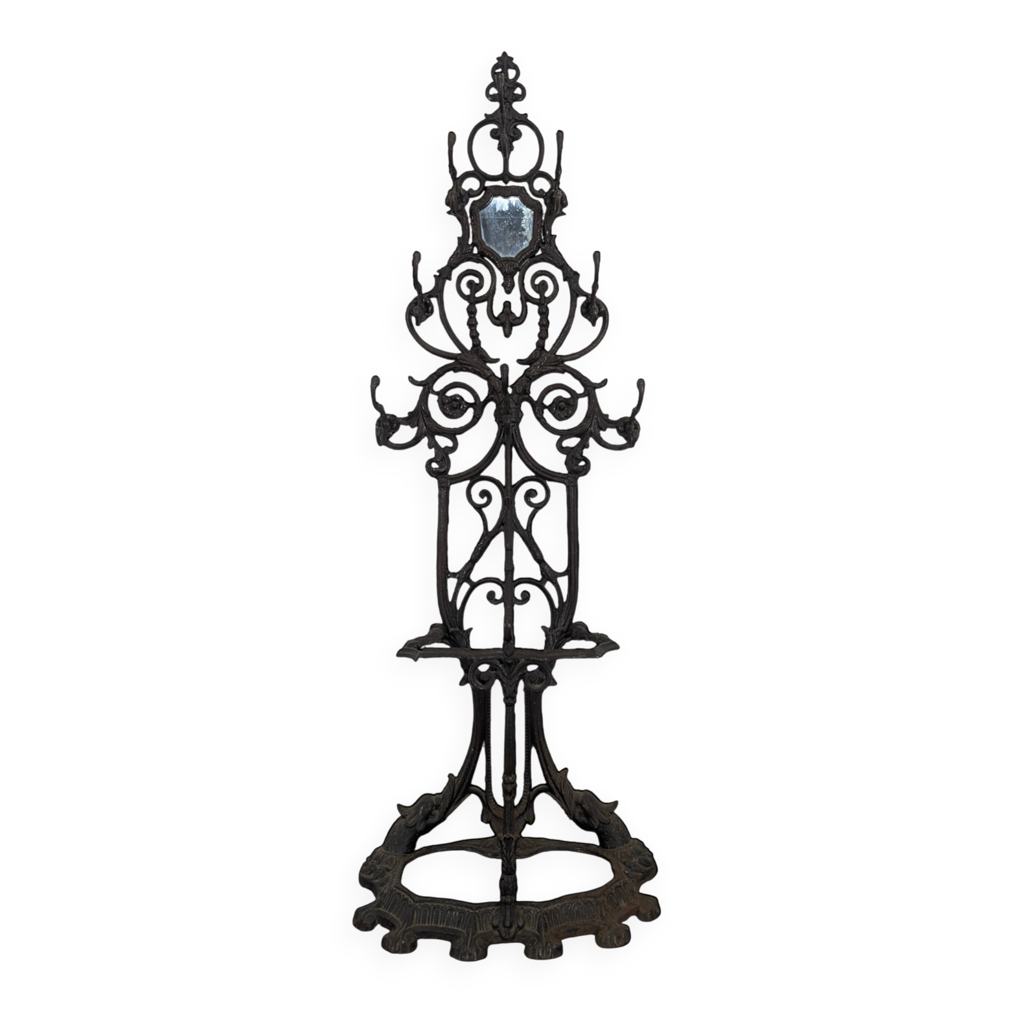 Cast iron coat rack for the cloakroom.