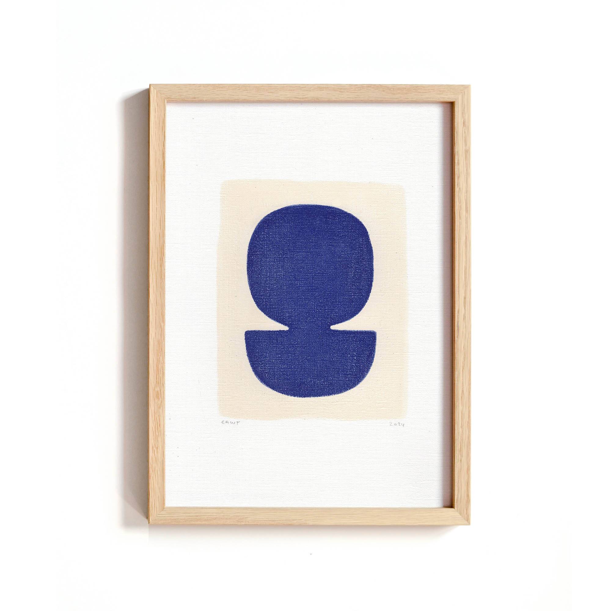 Ensemble de 4 peintures sur papier - tableaux abstraits -  signée eawy