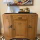 Buffet ancien en bois et marbre, style Art déco
