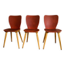 Ensemble de 3 chaises vintage pour Baumann