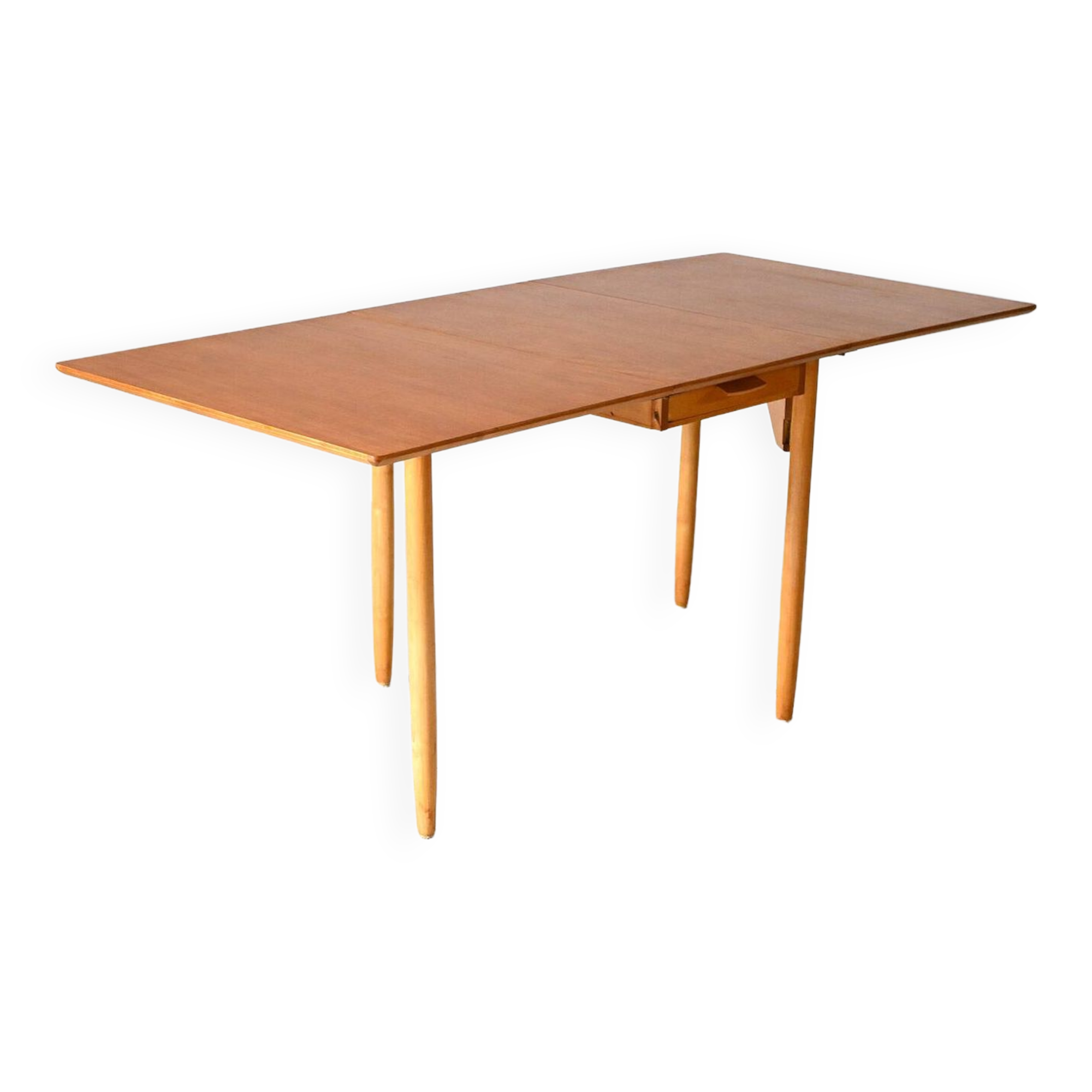 Vintage dining table with wings