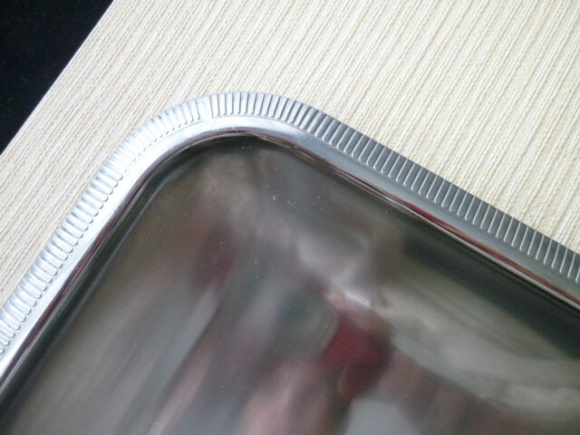 Service tray in satin stainless steel Létang and Rémy 45 x 35 cm
