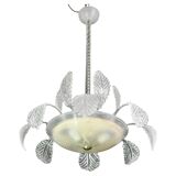 Art Deco Barovier e Toso Chandelier, Murano Glass, 1940s