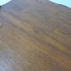 Vintage teak desk with black scissor legs 1960's