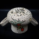 Fat Lava / polychrome sea foam pot with two handles by Marius Bessone, 1960s
