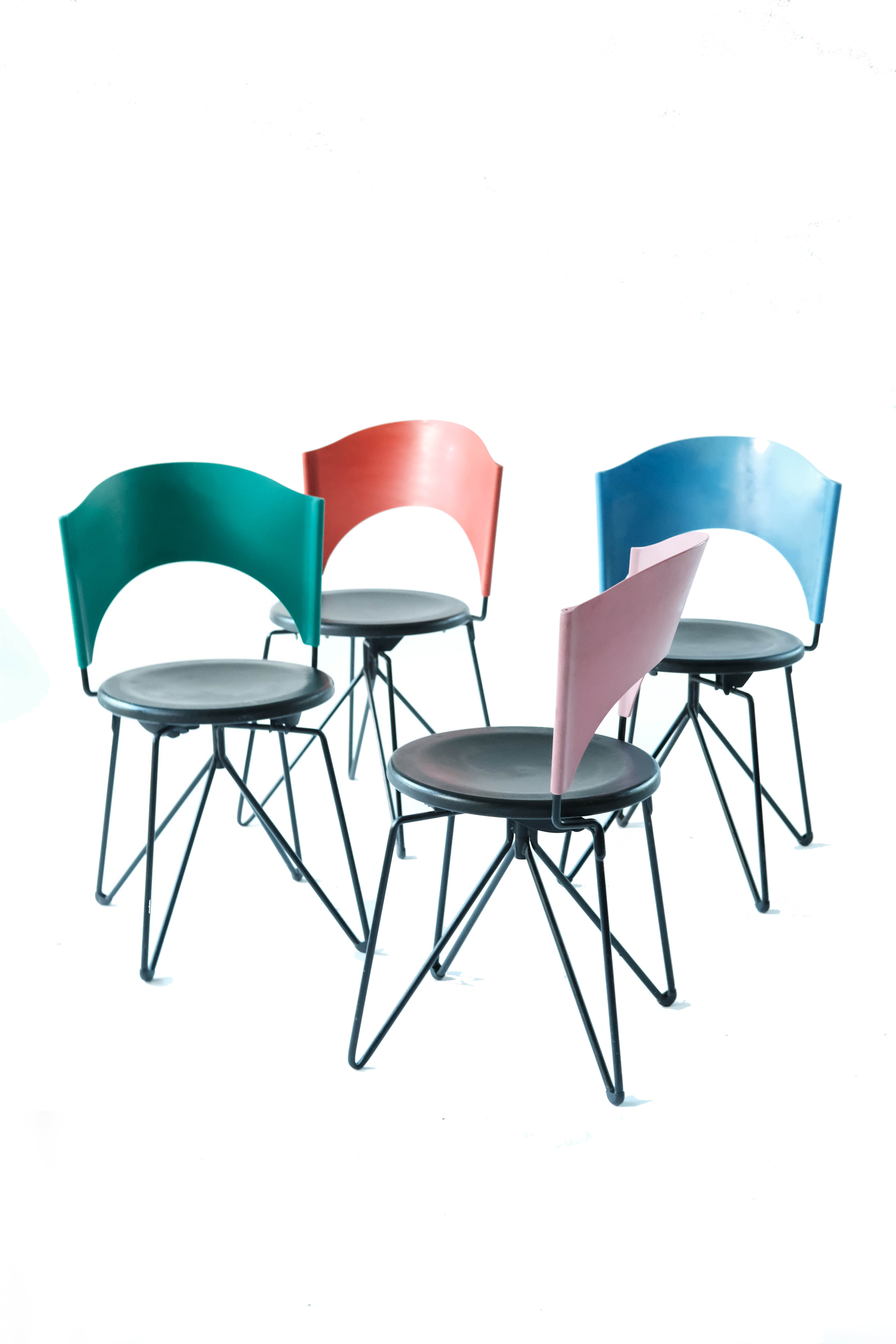 Collectible Chairs "Sofia" Design Carlo Bartolli for Bonaldo, Italy 1989