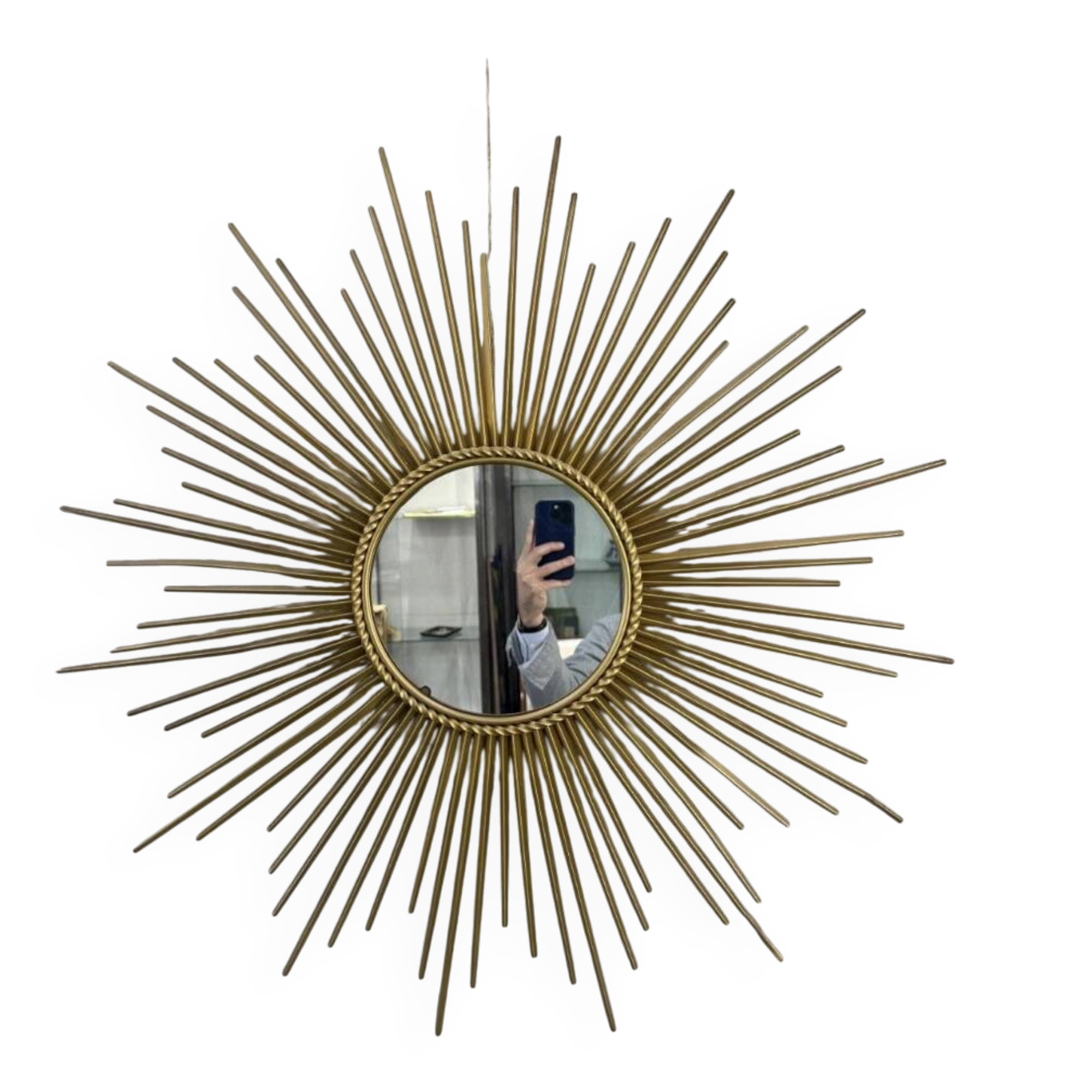 Large sun mirror Chaty Vallauris signed – 86 cm – 1950s/60s