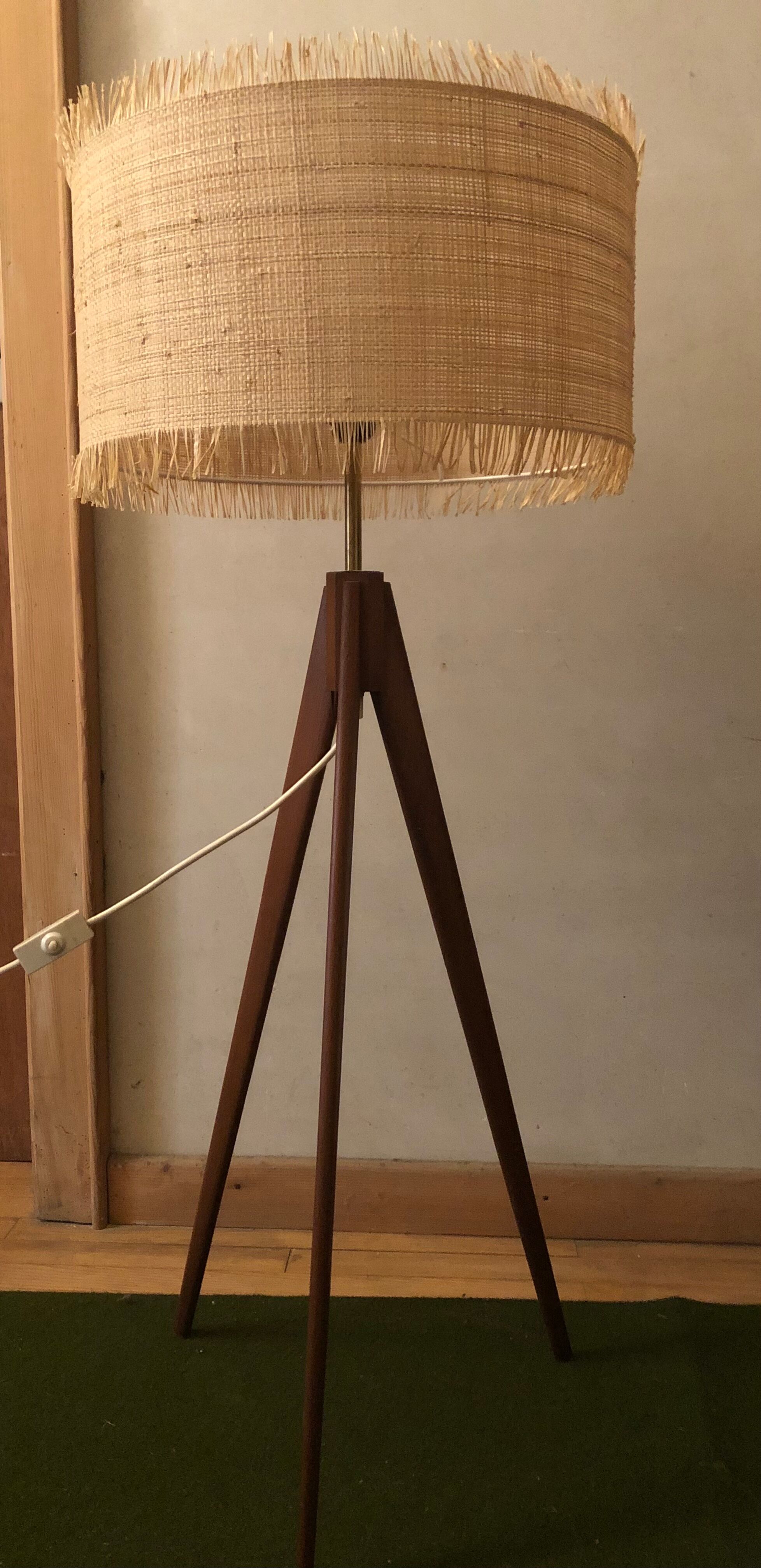 Triplet lamp teak style 60s