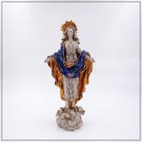 Polychrome faience "Assumption of Mary" by Eugenio Pattarino