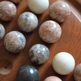 Solitaire game in exotic wood and semi-precious stones