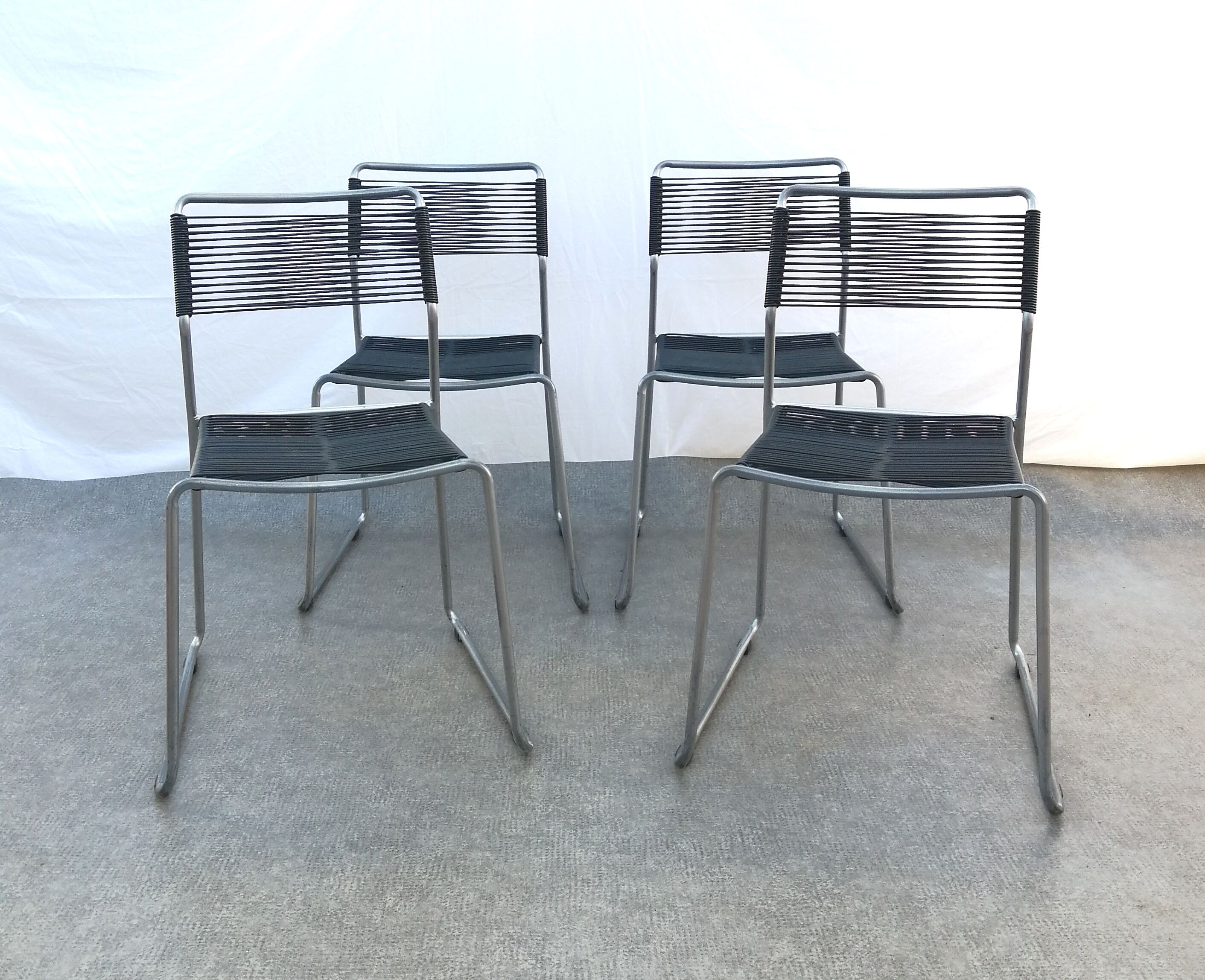 Set of 4 Melker 'spaghetti' chairs by Lisa Norinder for Ikea 1990