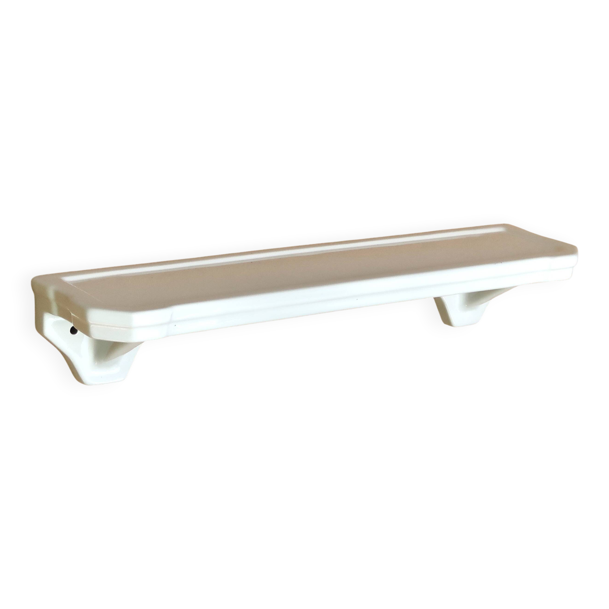 Large Art Deco wall shelf in white porcelain, 1920s