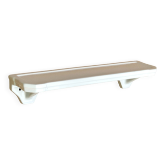 Grande étagère murale Art Deco en porcelaine blanche, années 20