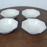 Set de 4 assiettes creuses octogonales par Johnson Brothers