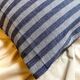 Striped denim cushion 40 cm