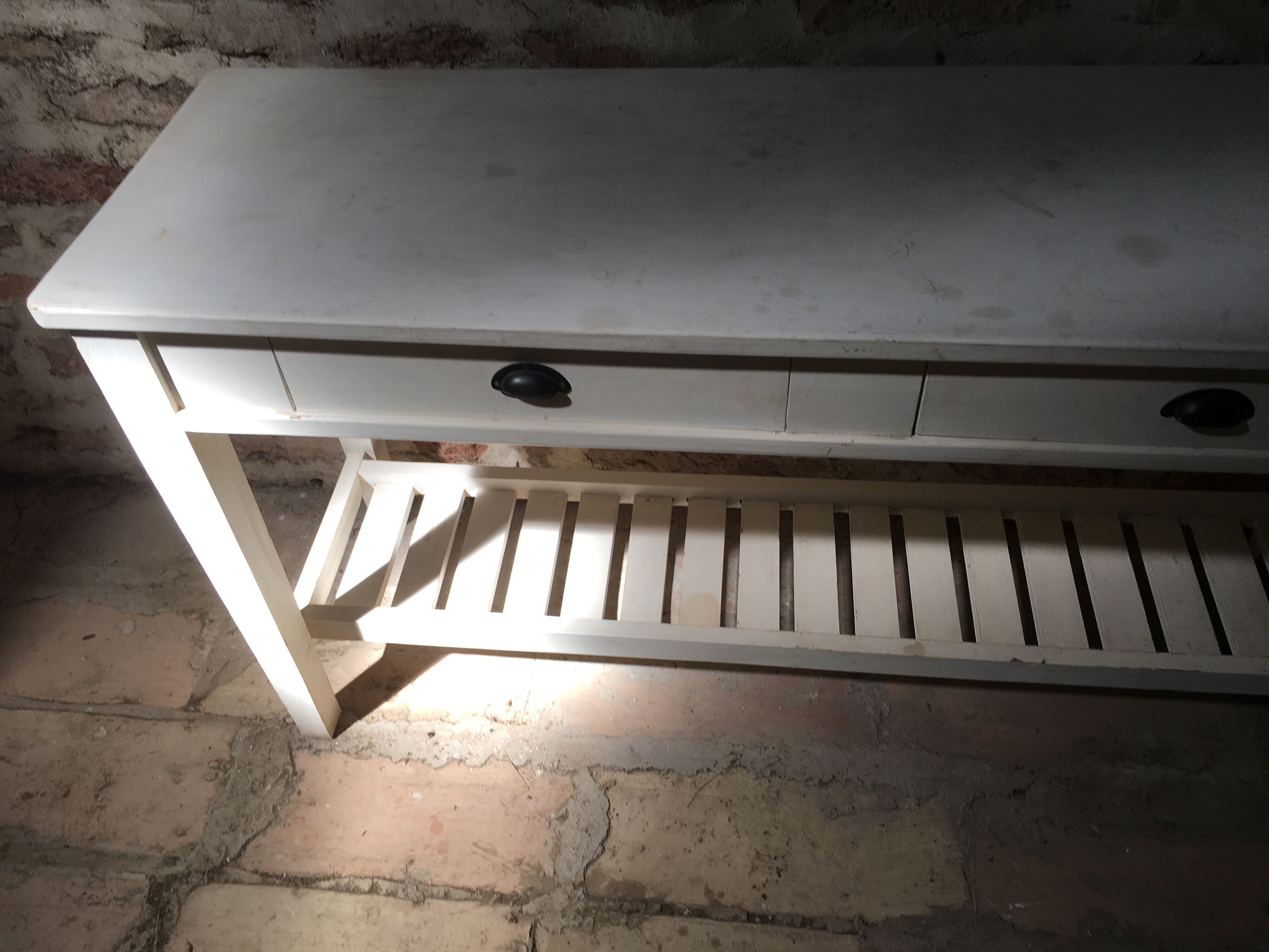 Draper's console table