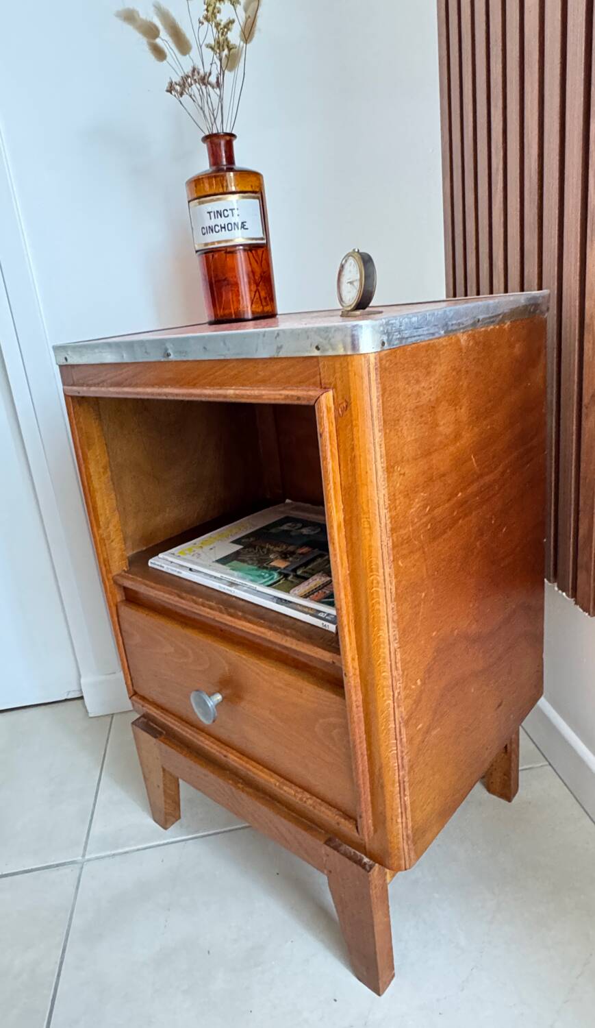 Antique vintage bedside table