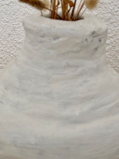 White terracotta vase