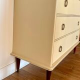 Vintage chest of drawers with compass feet