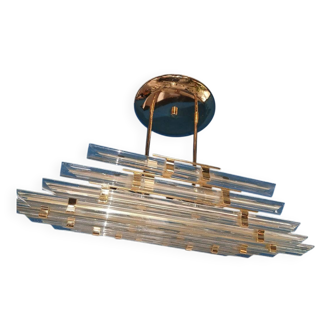 vennini style murano glass art deco chandelier