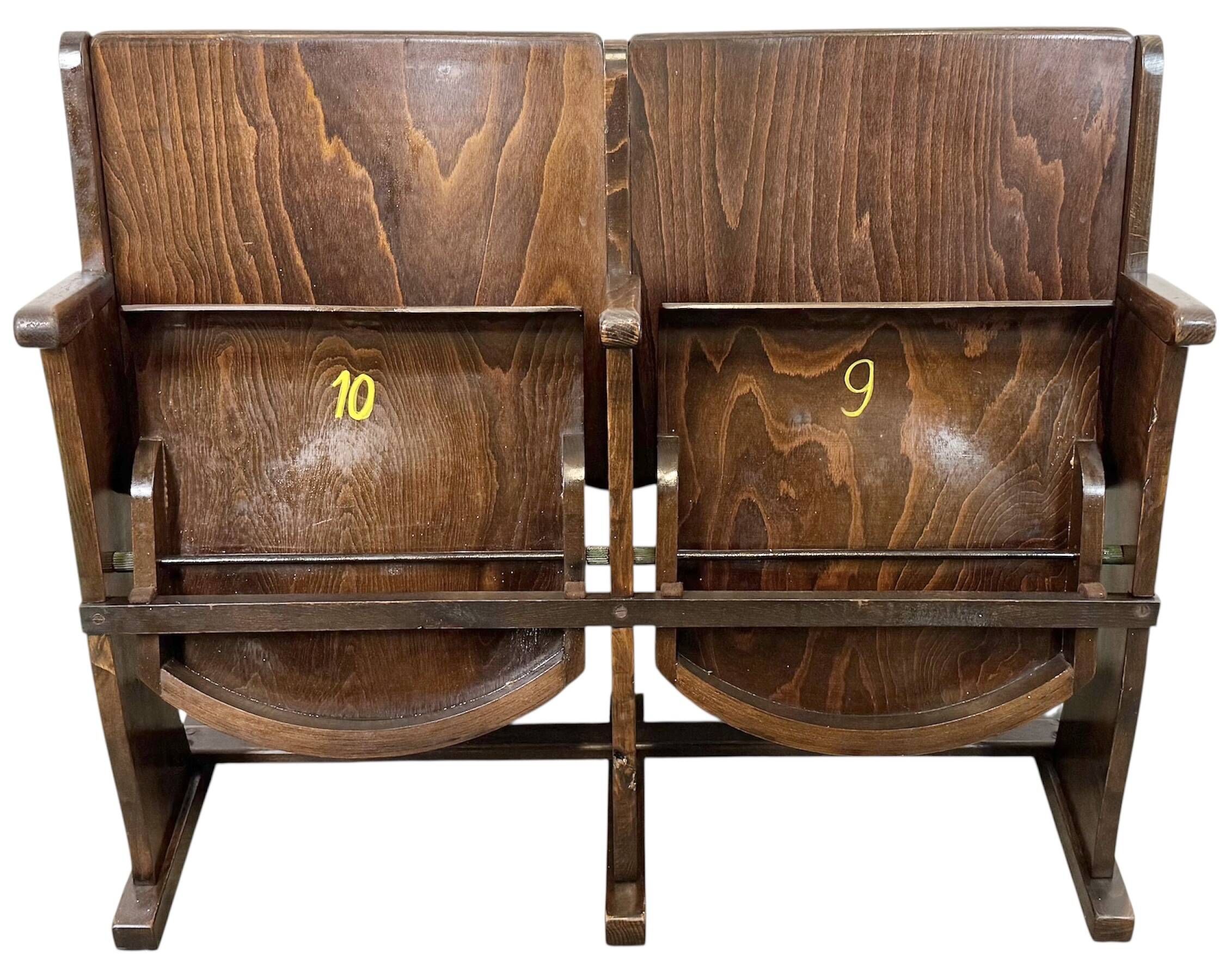Vintage two-seat cinema bench from ton, 1960s