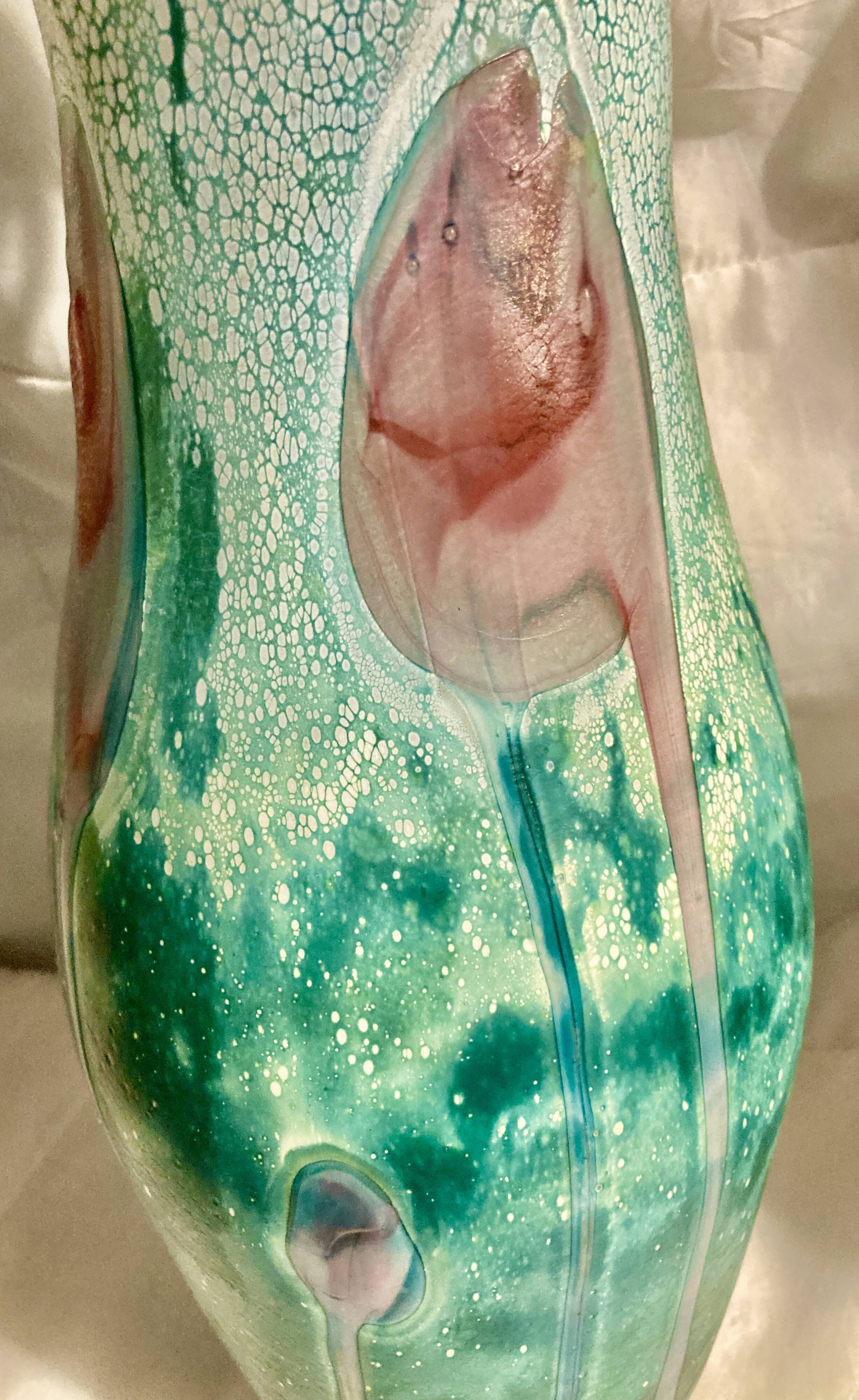 lamp or vase - glass paste - signed Gambier - dated or No. 99 - size XXL