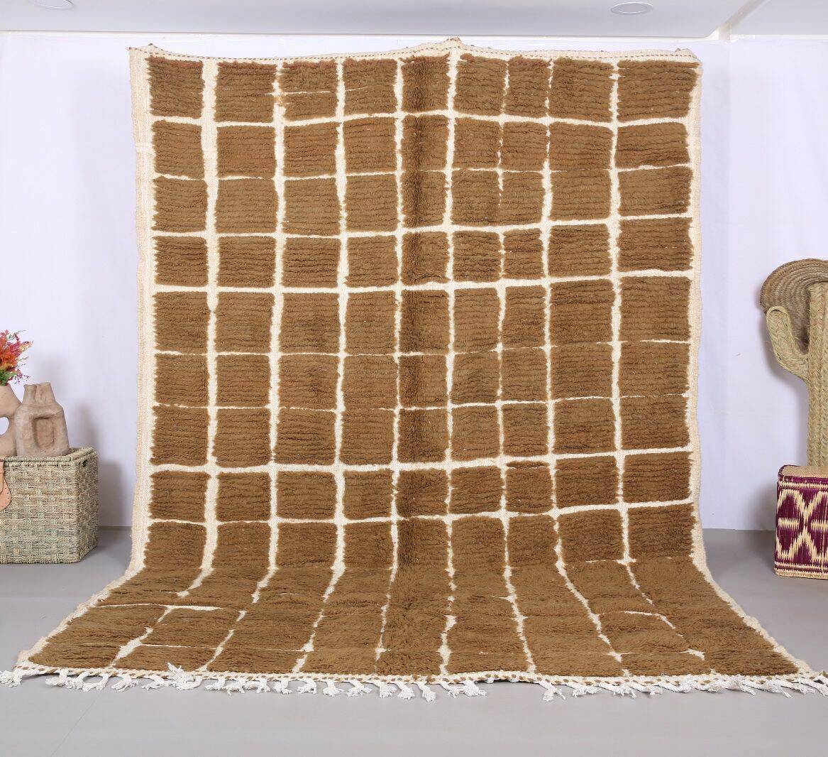 Handmade wool Berber rug 300X200 cm