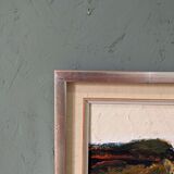 1965 Mid-Century Modern Swedish "Connection", Abstract Framed Oil Painting by Ivar Morsing