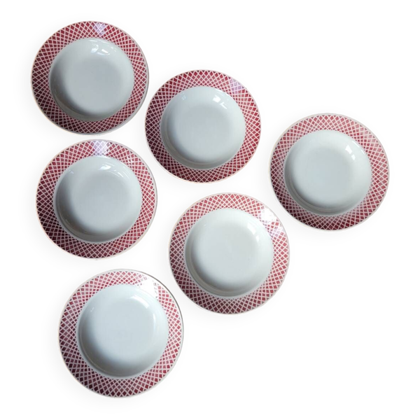 Lot n°2 Six assiettes creuses FB85 Badonviller