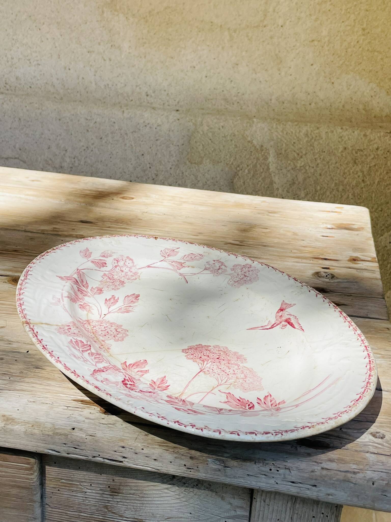 Oval ironstone dish from Creil & Montereau