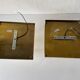 Pair of wall lights or flush mounts in plexiglass by Leola, 1970s, Germany.
