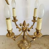 Pair of gilt bronze table lamps from the mid-20th century