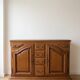 Traditional low buffet set: natural wood serving furniture