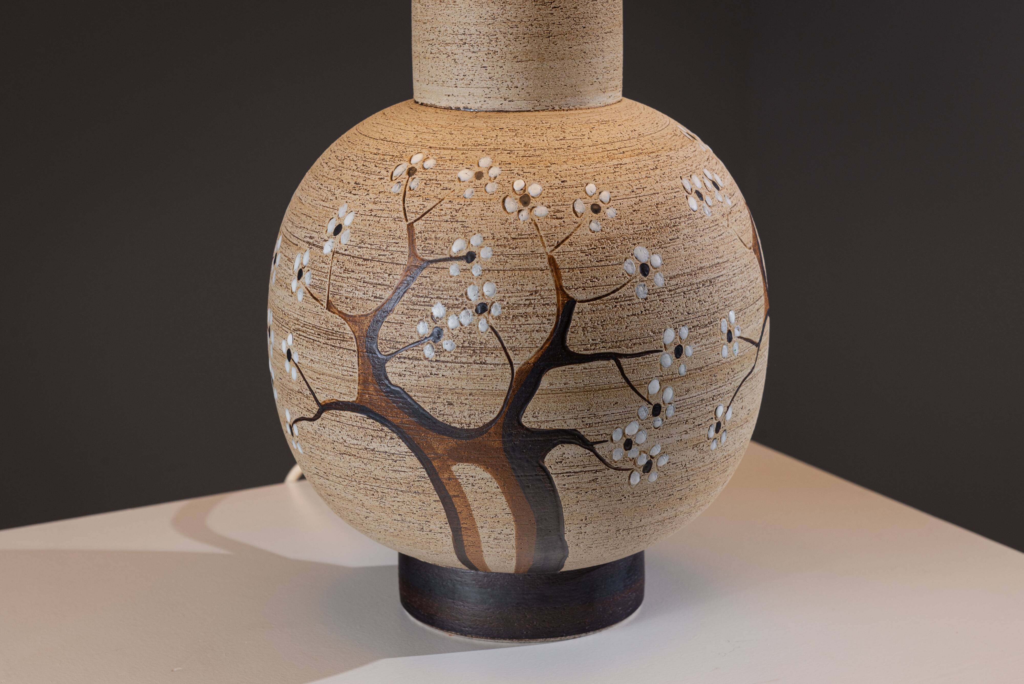 Lampe de table en céramique rare de Peter Müller, produite par Sgrafo.