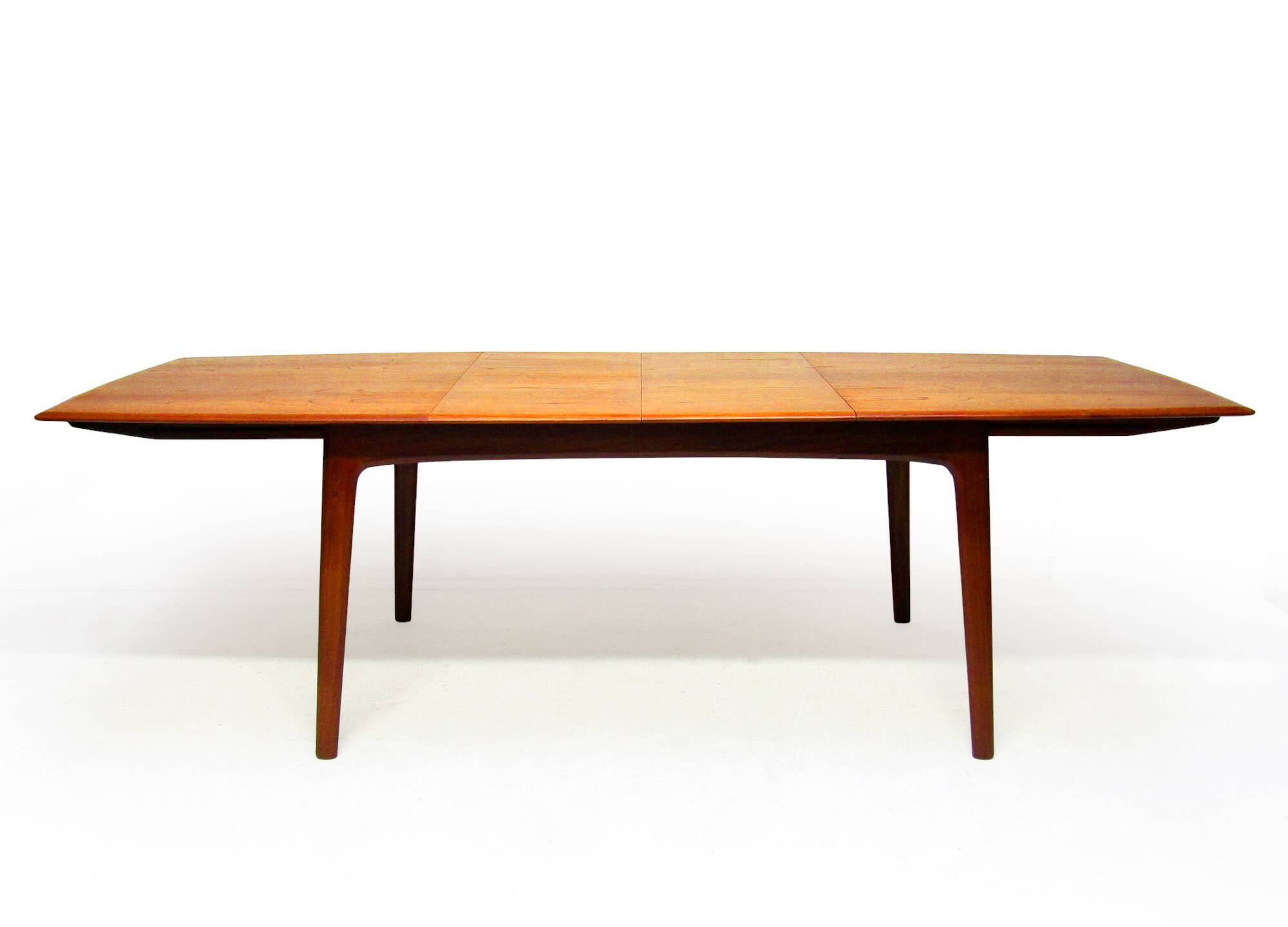 Narrow 1960s Danish Extending Table In Teak By Arne Hovmand Olsen