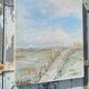 Oil painting on canvas signed seascape