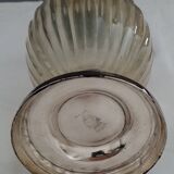 Aiguière verre et métal argenté